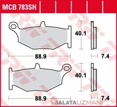 Suzuki DL 1000 A V-Strom, XT (2014-> --) Arka Sinter Fren Balatasi TRW MCB783SH*