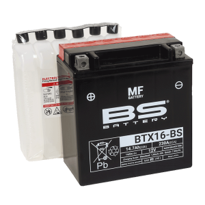 BTX16-BS (YTX16-BS) 12V 16Ah 230CCA 150x87x161 Bs-Battery bak?ms?z-mf motosiklet aküsü