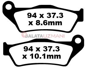 BMW R1200 C Independent (Döküm Jant) (2003-2004) Sinter Arka Fren Balatasi EBC FA363HH