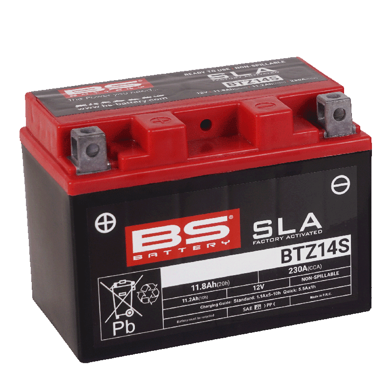BTZ14S-SLA  12V 11,2Ah 230CCA 150x88x110 Bs-Battery  motosiklet aküsü