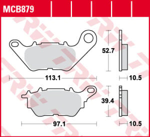 YAMAHA XMAX 2018-2025 XMAX  MT25 / 125 / 250 / 300 TRW SİNTERLİ  ARKA  FREN BALATAS