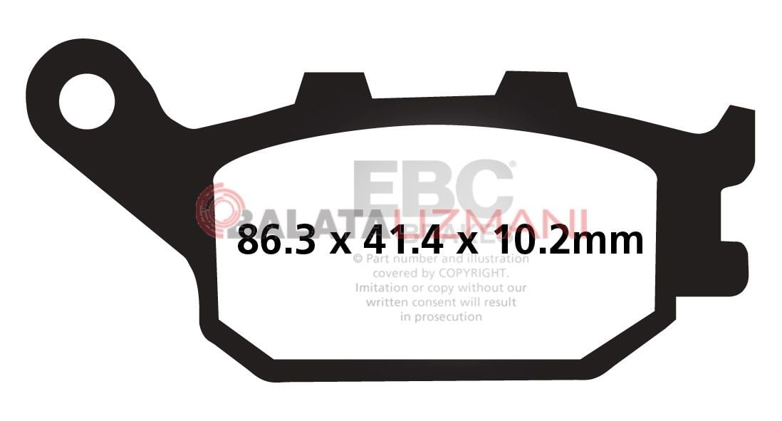 Suzuki SV 650 K3/K4/K5/K6/K7/K8/K9/L0 (Naked - ABS siz) (2003-2010) Yari Sinter Arka Fren Balatasi EBC FA174V