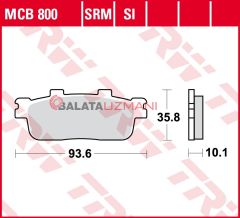 SYM 200 Joyride S (2016-> --) Arka Sinter Fren Balatasi TRW MCB800SRM
