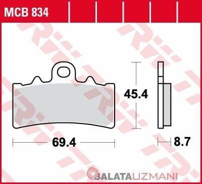 Triunph speed 400 Ön Organik Fren Balatasi TRW MCB834