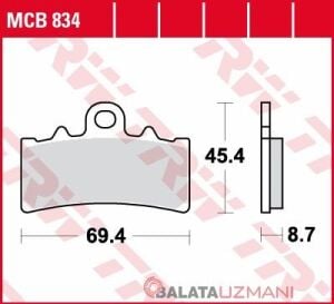 Triunph speed 400 Ön Organik Fren Balatasi TRW MCB834