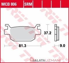 Honda SH 150 i (2009-> --) Arka Sinter Fren Balatasi TRW MCB806SRM