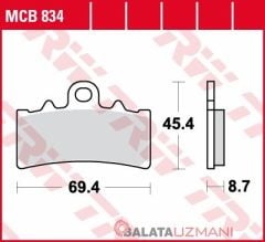 KTM RC/ 250- 390 Adv modelleri için  (2014-> --) Ön Organik Fren Balatasi TRW MCB834