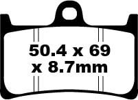 Yamaha XP 500 T-Max (ABSlis) (2008-2012) Ön Sinter Fren Balatasi EBC SFA252HH*