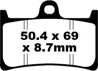 Yamaha XP 500 T-Max (ABSlis) (2008-2012) Ön Sinter Fren Balatasi EBC SFA252HH*