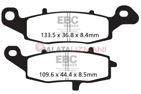 Suzuki GSX 750 FK3/FK4/FK5/FK6 (2003-2006) Organik Sol Ön Fren Balatasi EBC FA229