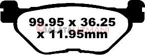 Yamaha XP 530D-A  T-Max DX (530cc Engine - ABS Model) (2017-2018) Sinter Arka Fren Balatasi EBC SFA319HH