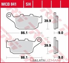 Honda NC 750 X,XA ABS,XD-DCT (2014->2015) Arka Sinter Fren Balatasi TRW MCB841SH